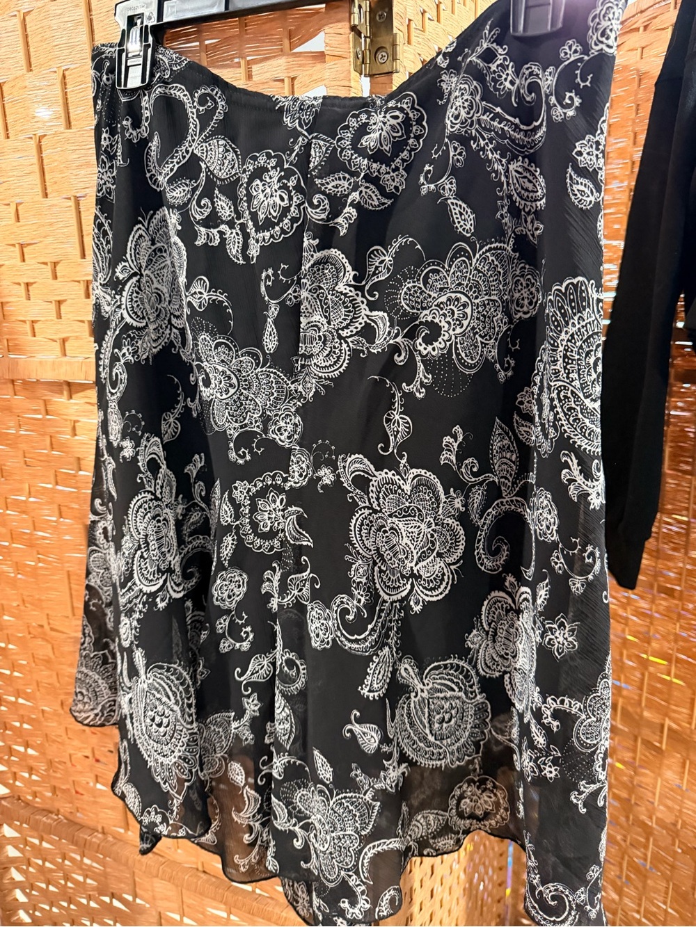 A. Byer Black Skirt with White Label Detail